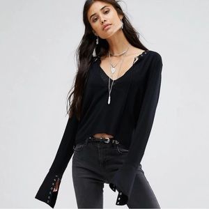 Free People Jump To The Beat Top Black